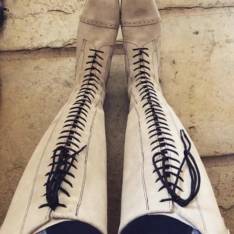 RITA / Beige suede