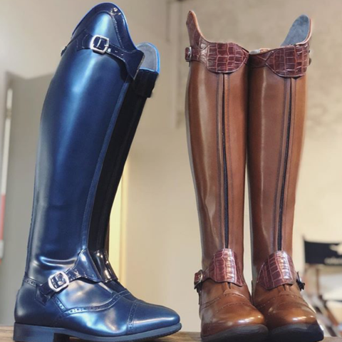 POLO / (L) Polished navy (R) Nut brown